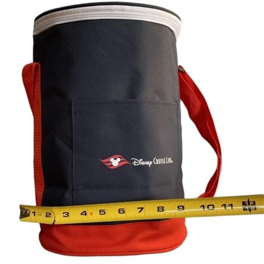 Disney Cruise Line Soft Shell Cooler Bag Round Cylinder Insulated Blue
